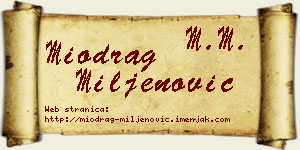 Miodrag Miljenović vizit kartica